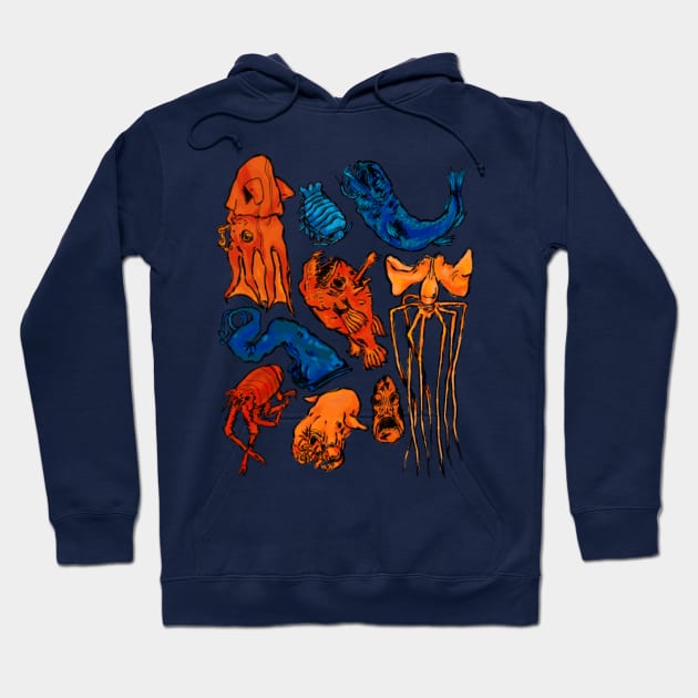 deep sea denizens Hoodie by bhramarii